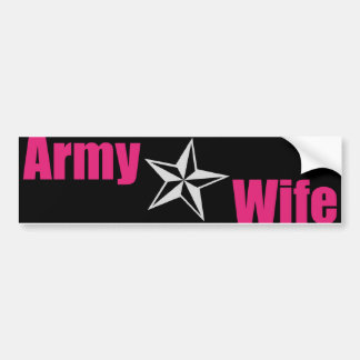 Army Wife Star Bumper Sticker
