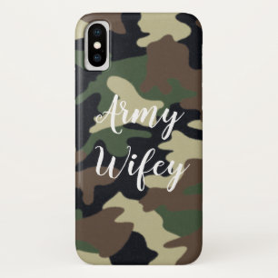 Army Wifey Green Camo iPhone Case