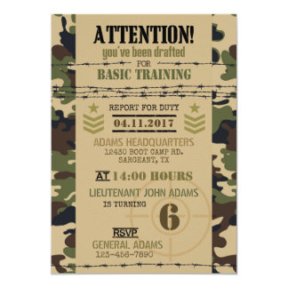 camouflage invitation