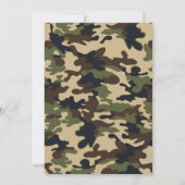 Army Woodland Camouflage Military Birthday Invitation (Back)