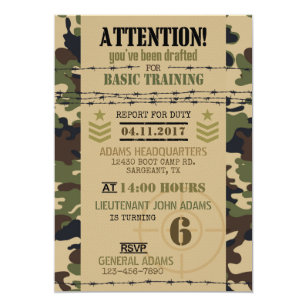 Military Birthday Invitations 6