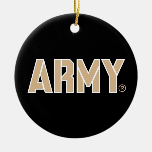 Army Wordmark Ceramic Ornament (Front)