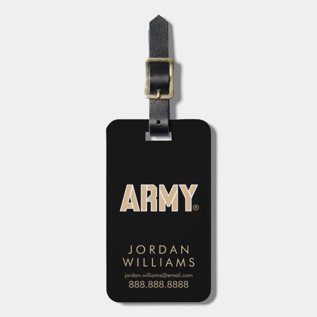 Army Wordmark Luggage Tag (Front Vertical)