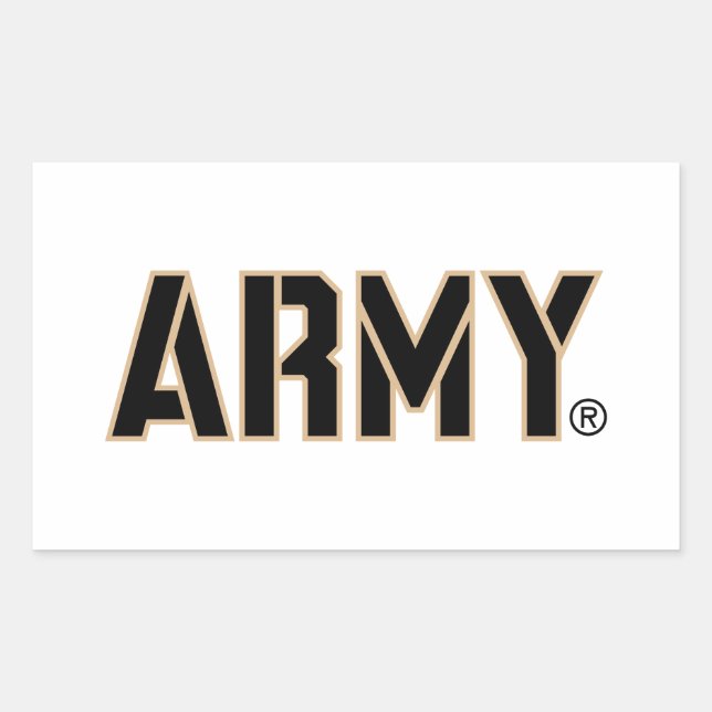 Army Wordmark Rectangular Sticker (Front)