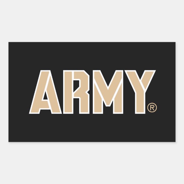 Army Wordmark Rectangular Sticker (Front)