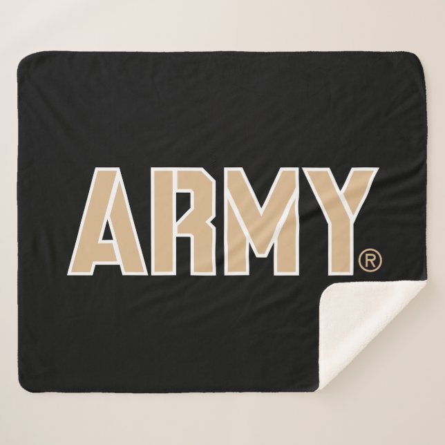 Army Wordmark Sherpa Blanket (Front (Horizontal))