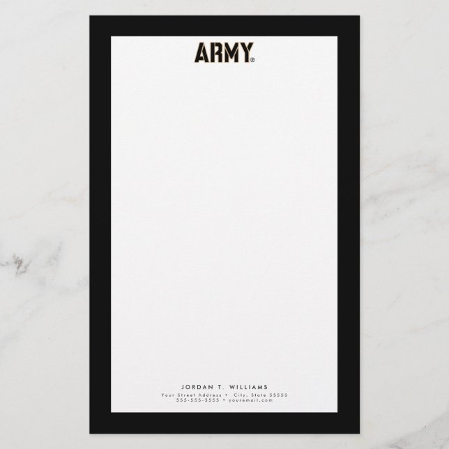 Army Wordmark Stationery (Front)
