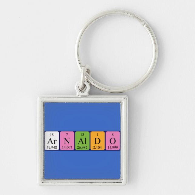 Arnaldo periodic table name keyring (Front)