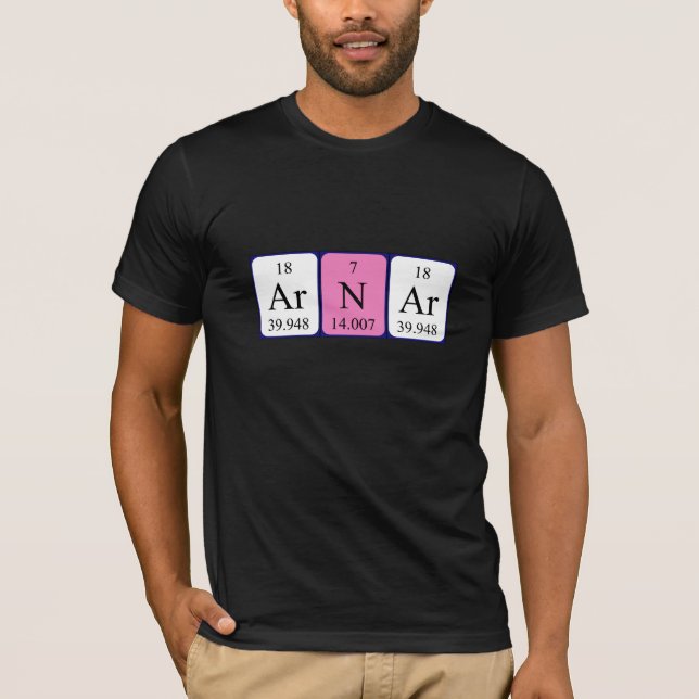 Arnar periodic table name shirt (Front)