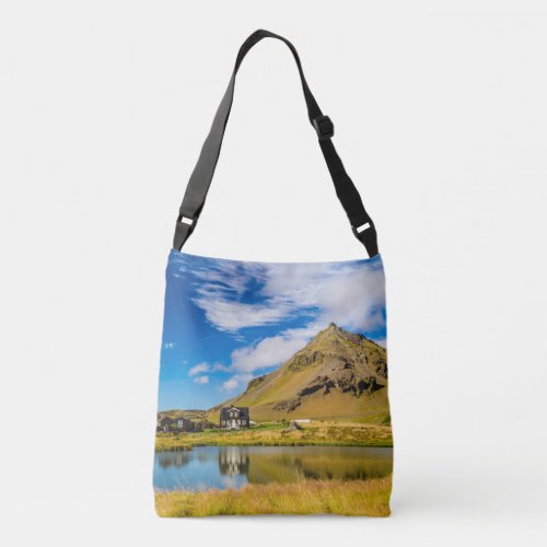 Arnarstapi Amtmansshus And Mount Stapafell Icelan Crossbody Bag