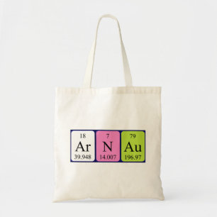 Arnau periodic table name tote bag