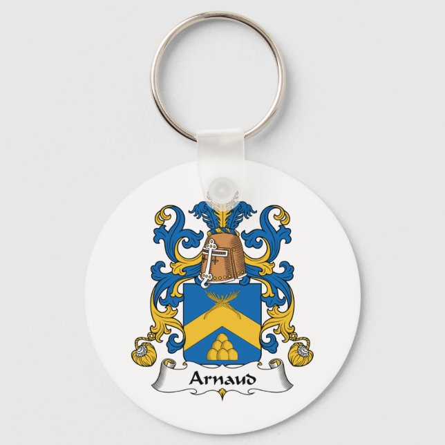 Arnaud Family Crest Keychain (Front)