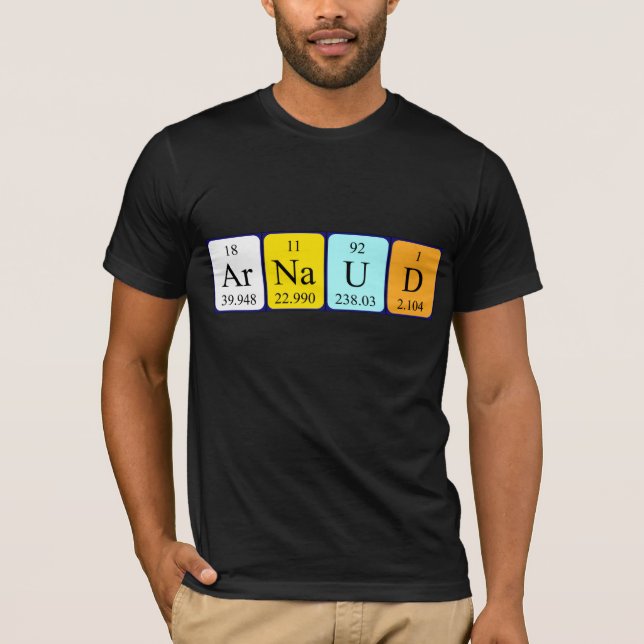Arnaud periodic table name shirt (Front)