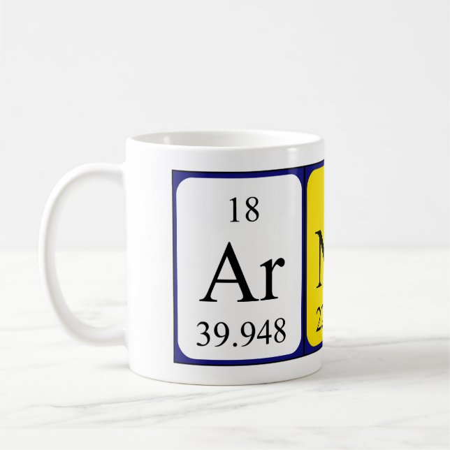 Arnav periodic table name mug (Left)