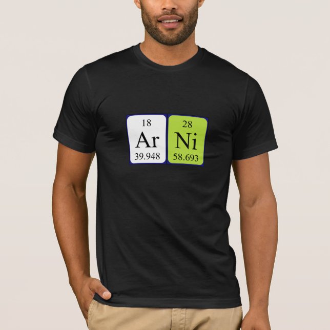 Arni periodic table name shirt (Front)