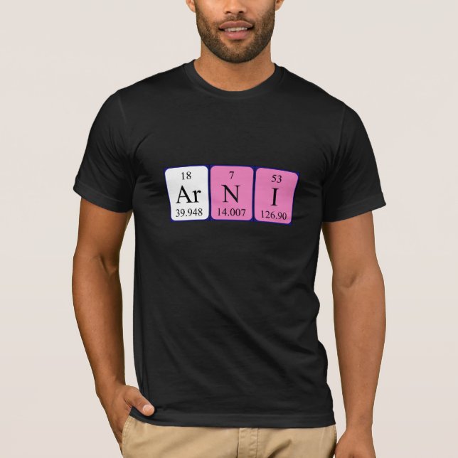 Arni periodic table name shirt (Front)