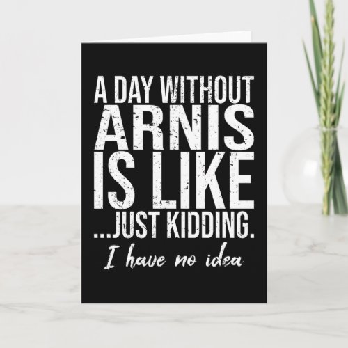 Arnis funny sports gift idea card
