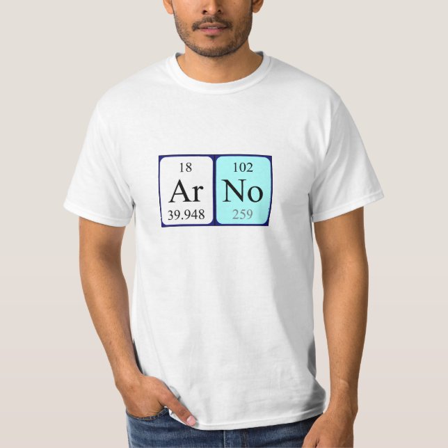 Arno periodic table name shirt (Front)
