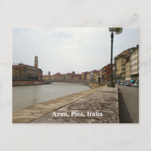 Arno, Pisa, Italia Postcard