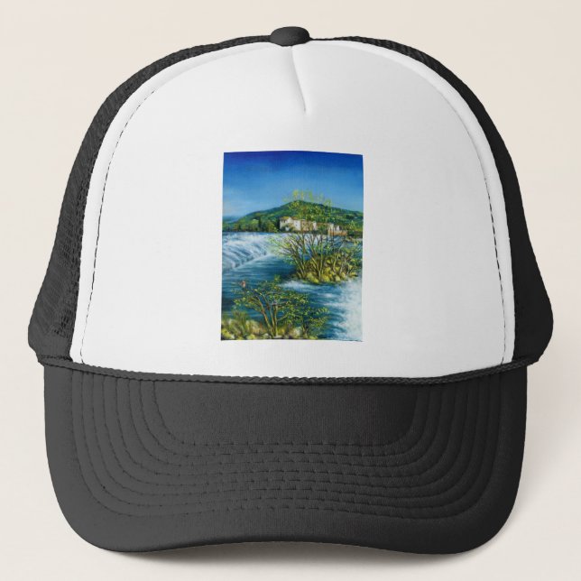 ARNO RIVER AT ROVEZZANO Florence Italy Trucker Hat (Front)