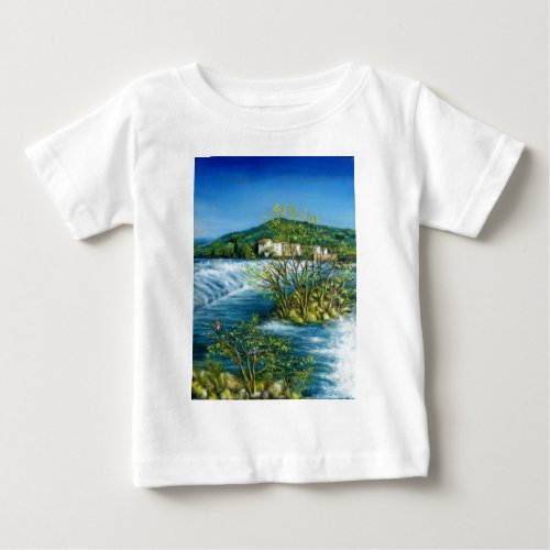 ARNO RIVER AT ROVEZZANO Florence Tuscany Landscape Baby T_Shirt