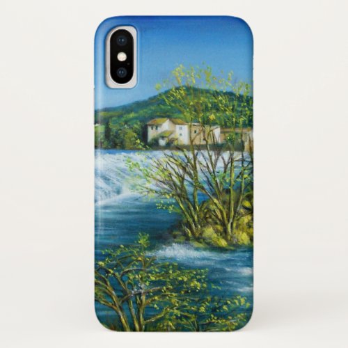 ARNO RIVER AT ROVEZZANO Florence Tuscany Landscape iPhone X Case