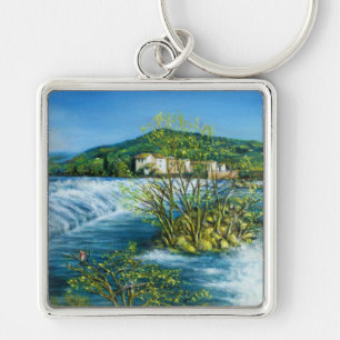 ARNO RIVER AT ROVEZZANO Florence Tuscany Landscape Keychain