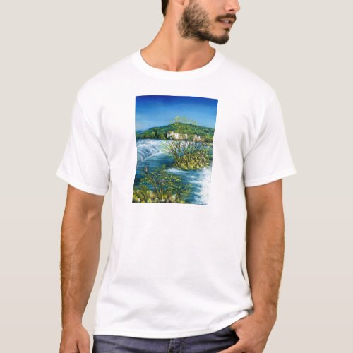 ARNO RIVER AT ROVEZZANO Florence Tuscany Landscape T_Shirt