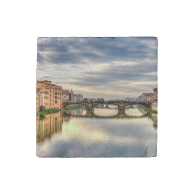 Arno river, Florence Stone Magnet (Front)