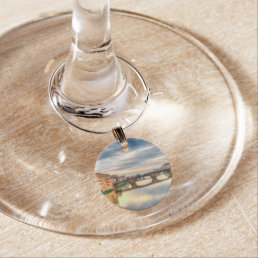 Arno river, Florence Wine Glass Charm