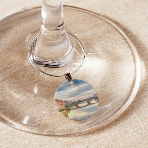 Arno river Florence Wine Glass Charm