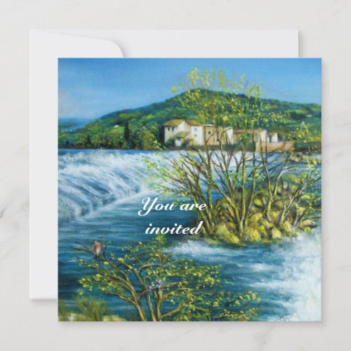 ARNO RIVER IN FLORENCE TUSCANY Parchment Invite