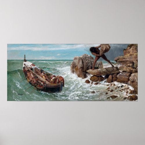 Arnold Bcklin Odysseus and Polyphemus Poster