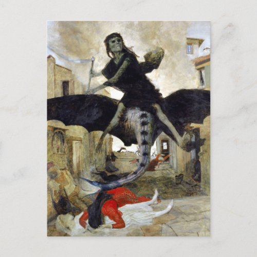 Arnold Bcklin The Plague Poster Postcard