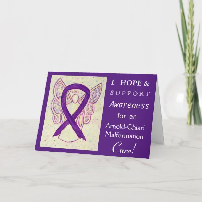 Arnold-Chiari Malformation Awareness Ribbon Card (Front)