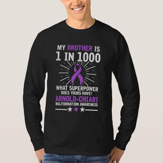Arnold Chiari Malformation Warrior Health Awarenes T-Shirt (Front)