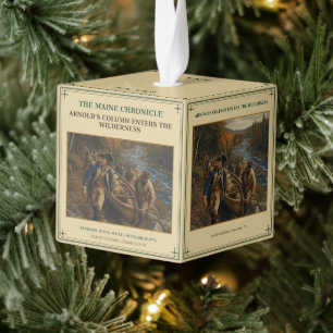 Arnold Expedition Maine Wilderness Collector Cube Ornament