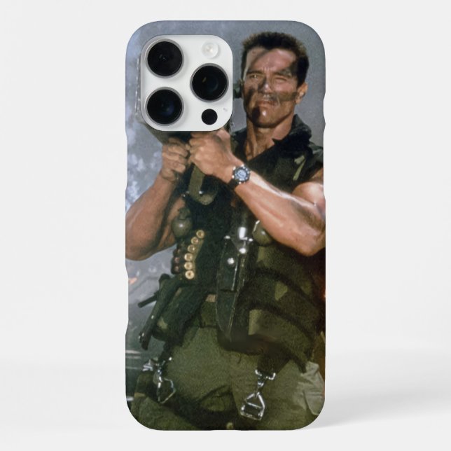 Arnold Schwarzeneger Rocket Shoot  Iphone Case (Back)