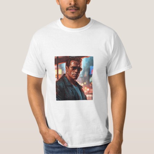 Arnold Schwarzenegger Poster Terminator T_shirt