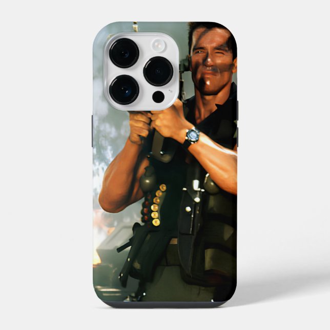 Arnold with Arm Bazooka Iphone Case (Back)