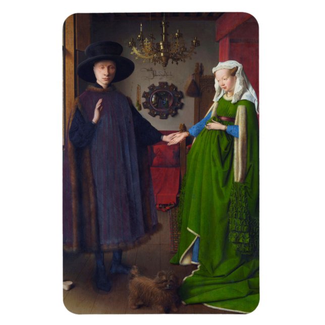 Arnolfini Portrait Painting By Jan Van Eyck Magnet (Vertical)