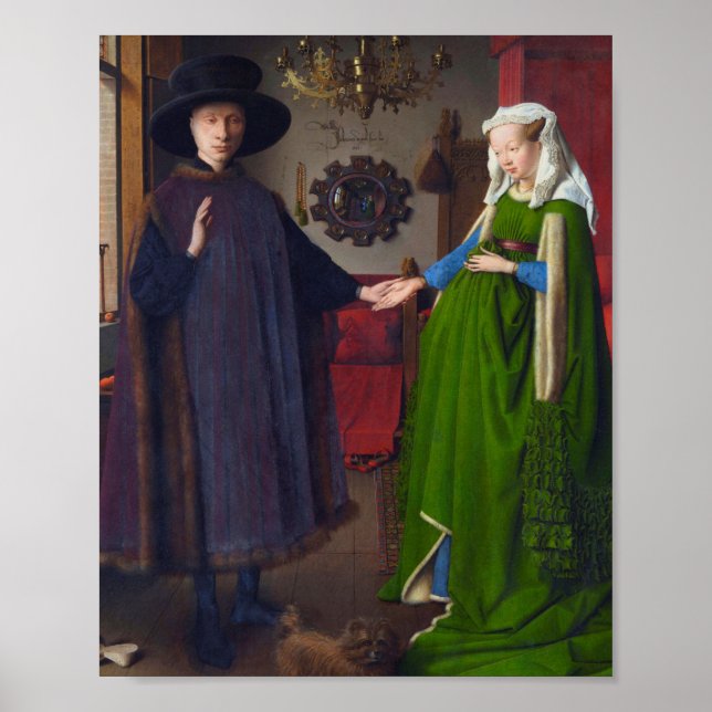 Arnolfini Portrait Painting By Jan Van Eyck Poster (Front)