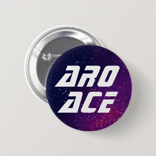 Aro Ace Customizable Galaxy Identity Button