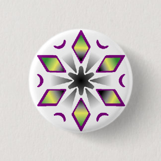 aro ace pride snowflake pinback button