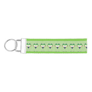 Aro Heart Pattern Wrist Keychain