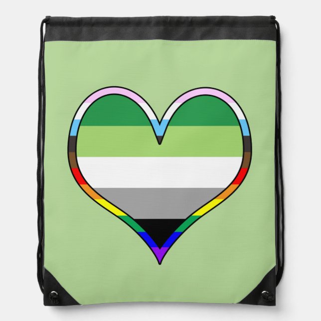 Aro Pride Drawstring Backpack (Front)