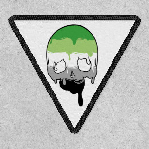 Aro Pride Dripping Skull Patch