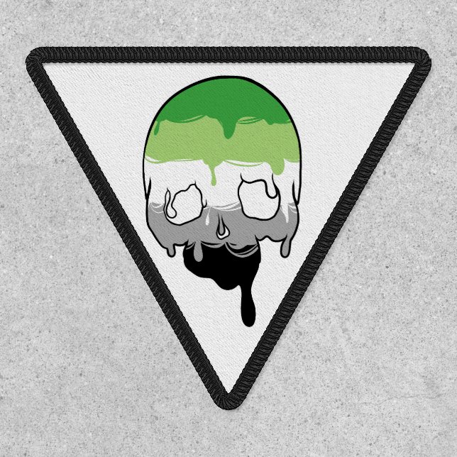 Aro Pride Dripping Skull Patch (Front)
