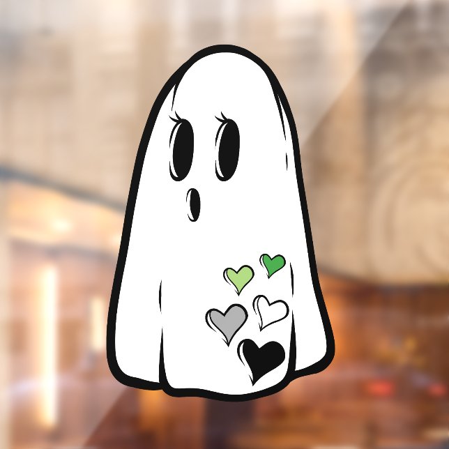Aro Pride Ghost Window Cling (Sheet 2)