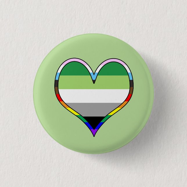 Aro Pride Heart Button (Front)
